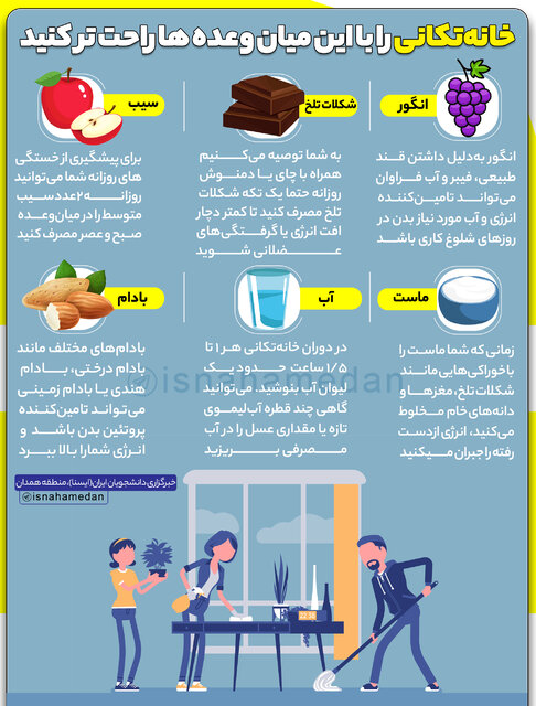 میان ‌وعده ‌های مناسب در «خانه ‌تکانی» / اینفوگرافیک