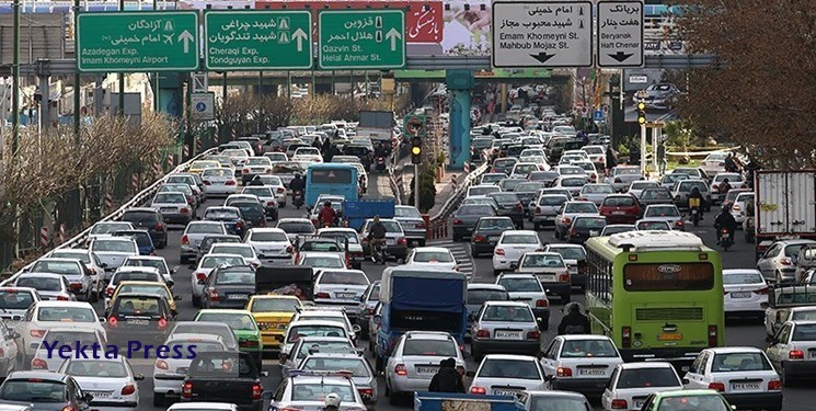 حجم بالای تردد در تهران