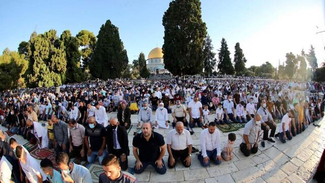 جمعیت 100 هزاری نماز عید فطر قدس