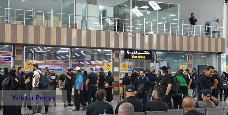 فرودگاه نجف: 78 پرواز برای بازگرداندن زائران خارجی انجام می‌شود
