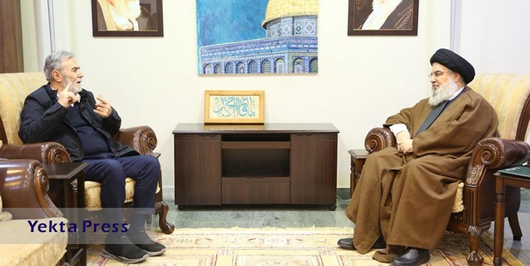 دیدار دبیرکل جهاد اسلامی با سید حسن نصرالله