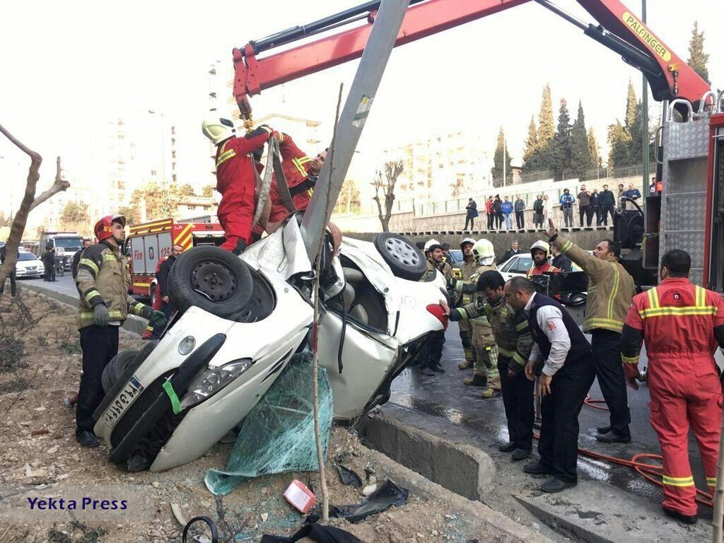 مرگ ۱۰ تهرانی در ۷ روز به علت تصادف