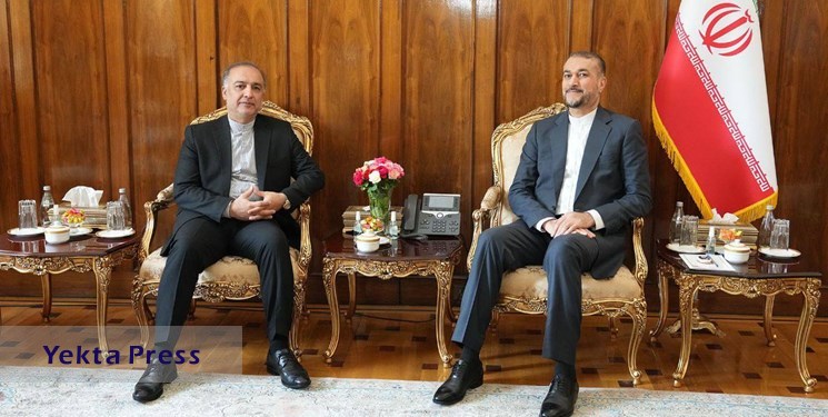 دیدار و خداحافظی سفیر جدید ایران در ایروان با امیرعبداللهیان