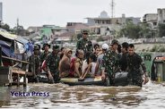 ۱۴ کشته بر اثر سیل و رانش زمین در اندونزی